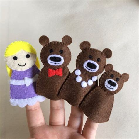 Goldilocks And The Three Bears Felt Finger Puppet Set Etsy Australia