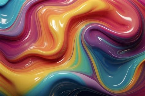 Premium Photo Rainbow Fluid Colors Abstract Background Twisted Liquid