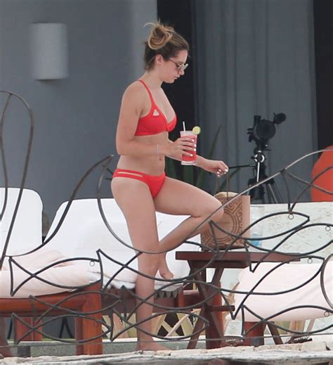 Ashley Tisdale In A Red Bikini In Cabo San Lucas Celebmafia