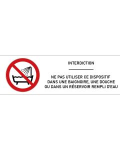 Pictogramme Ne Pas Utiliser Ce Dispositif Dans Une Baignoire Une