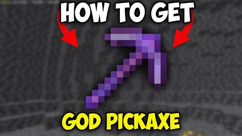 How To Get God Pickaxe In Minecraft Youtube