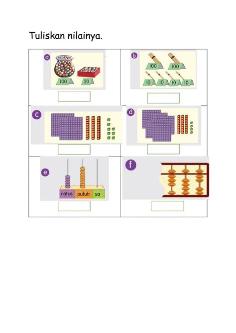 Matematik Tahun 2 Nilai Nombor Worksheet