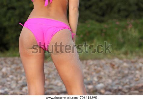 Sexy Girl Pink Bikini Posing On Stock Photo 706416295 Shutterstock