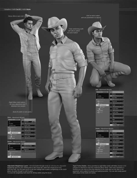 Dforce Caballero Outfit For Genesis 8 Male S 3d Models For Daz