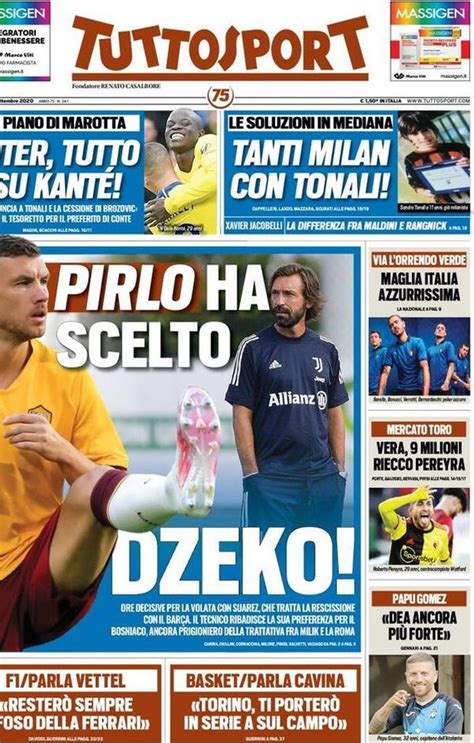 Tuttosport La Prima Pagina Di Oggi 1 Settembre 2020 Pianeta Milan