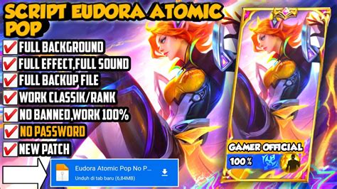 Update Script Skin Eudora Atomic Pop Full Effect No Password