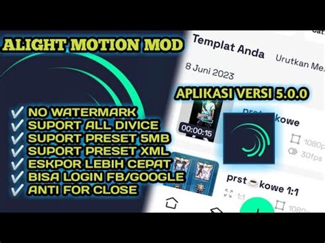 Terbaru Alight Motion Terbaru Mod Versi Ada Fitur