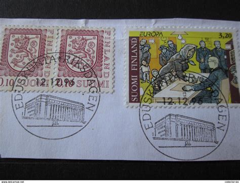 Rare Finland 1996 Pair Suomi 010320 Europa 2 Clear Wmk Travel Stamp