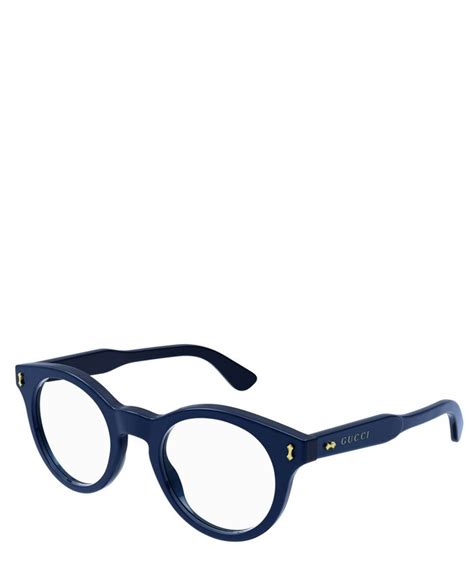 Gucci Eyeglasses GG1266O - 002 Blue Blue Transparent | FRMODA.COM