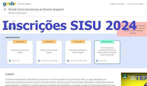 Inscri Es Sisu Novas Regras Cronograma Datas Passo A Passo