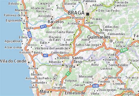 MICHELIN Vila Nova de Famalicão map - ViaMichelin