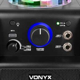 Vonyx Sbs B Bluetooth Karaoke Speaker Led Ball Black