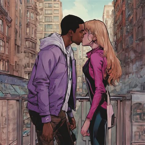 Miles Morales And Gwen Stacy Kissing By Hffhnbhyy Playground