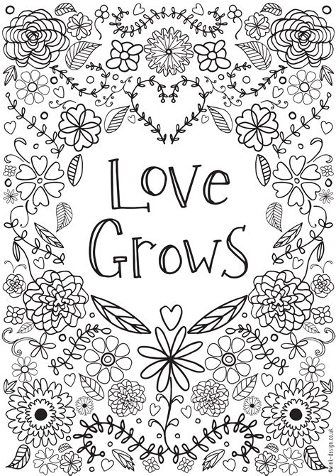 Coloring Pages Of Love Quotes