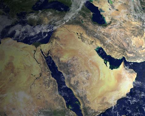 Middle East Satellite Space View Stock Photo Image Of Arabian