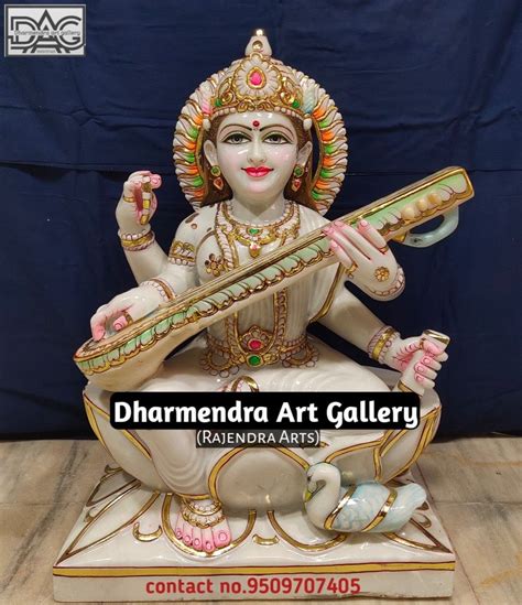 White Marble Saraswati Mata Ji Statue At Rs 40000 White Marble