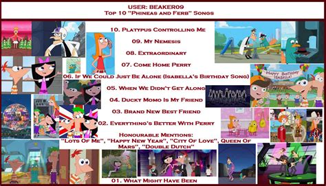 Top 10 Phineas and Ferb Songs by Beaker09 on DeviantArt