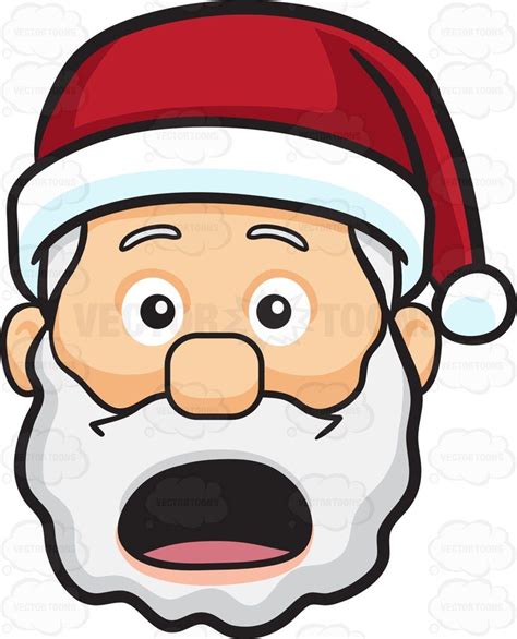 A Shocked And Aghast Face Of Santa Claus Mad Face Cartoon Clip Art