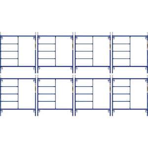 MetalTech Saferstack 6 Ft X 5 Ft Mason Scaffold Frame 8 Pack M