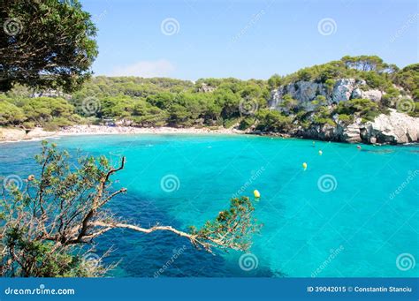 Cala Macarella Bay, Island of Menorca, Spain Stock Image - Image of ...