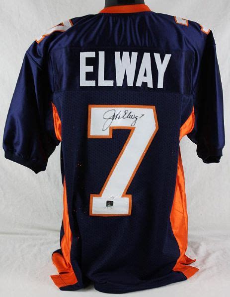 Lot Detail John Elway Signed Denver Broncos Pro Style Jersey JSA