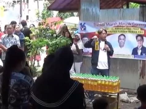 Caleg Perindo Gelar Bazar Minyak Goreng Murah Bantu Warga Kecil Di