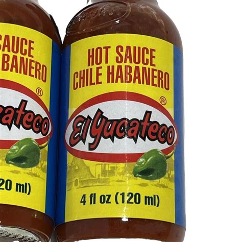 2 Pack El YUCATECO Red Habanero Hot Sauce Salsa Picante Habanera Roja