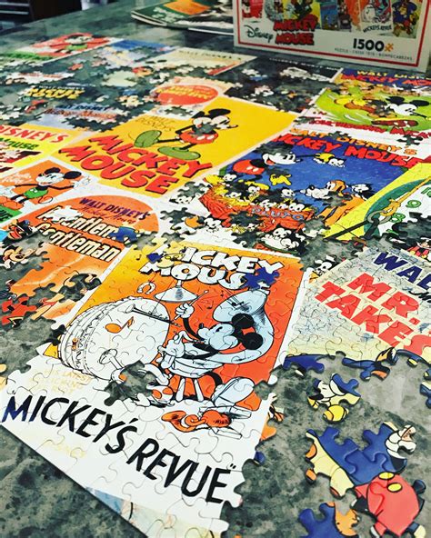 Vintage Mickey Mouse puzzle in progress : r/Jigsawpuzzles