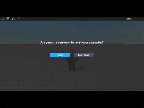 Roblox The Reset Character Button Youtube