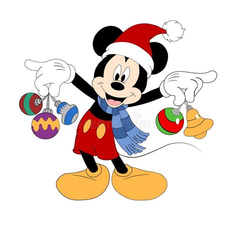 Christmas Mickey Mouse editorial image. Illustration of mouse - 266561530