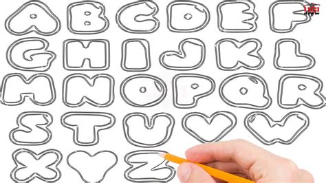 How To Draw Bubble Letters Step By Step Easy For Beginnerskids