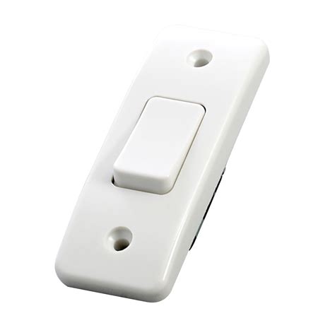 MK 10A 2-Way Single White Gloss Architrave Light Switch | Departments | DIY at B&Q