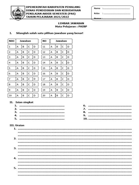 Lembar Jawab Pdf