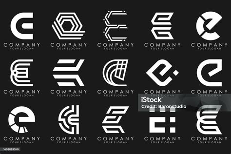 Mega Koleksi Huruf E Logo Desain Inspirasi Logo Abstrak Geometris