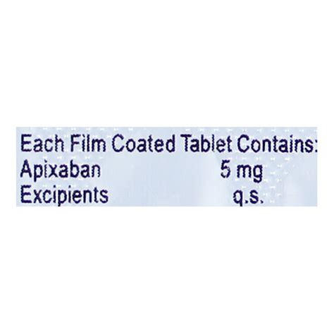 ELIXABAN 5 Tablet 10 S Price Uses Side Effects Netmeds