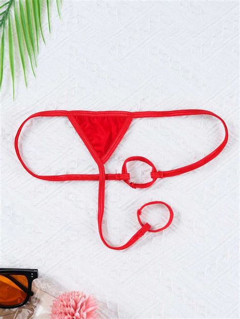 Hommes Sexy Élastique Bretelles O Ring T Back Mini Tanga Bikini Slip Jockstrap Sous vêtements
