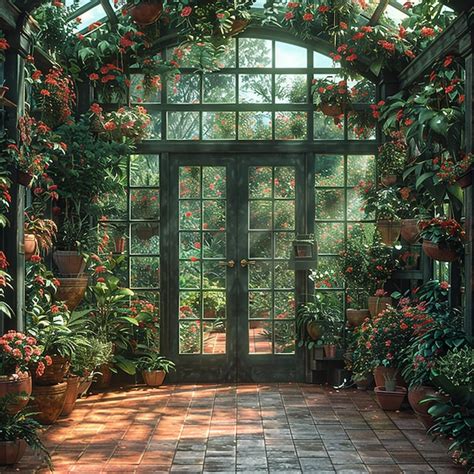 Premium Photo | Victorian greenhouse with a collection of exotic plants ...