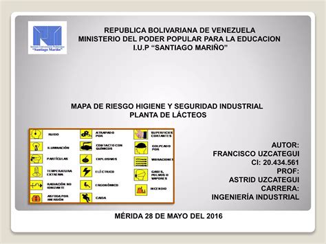 Mapa De Riesgo Higiene Y Seguridad Industrial Planta De L Cteos Ppt