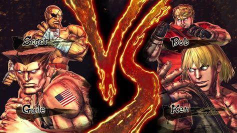 Sagat And Guile Vs Ken And Bob Hardest Ai Street Fighter X Tekken Youtube