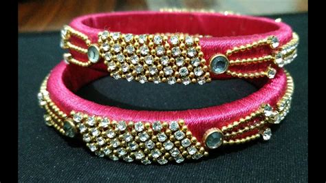 Silk Thread Bangles Making DIY How To Make Fancy Silk Thread Bangles