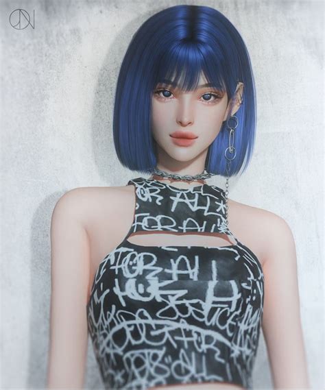 Get More From Jino On Patreon Sims Curly Hair Sims Hair Asian