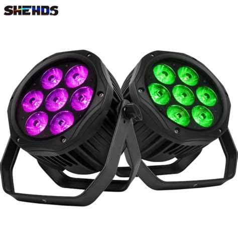 Dropship SHEHDS 2 4PCS Waterproof LED Par 7x12W RGBW Light Outdoor IP65