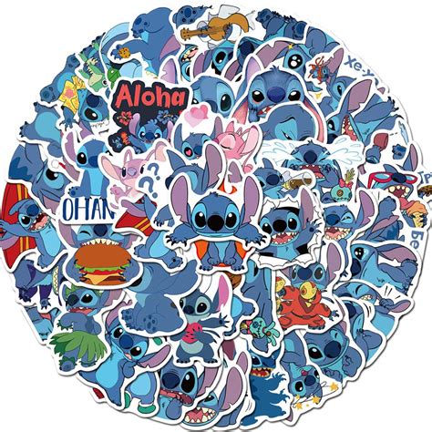 Buy 50pcs Cartoon Lilo And Stitch Laptop Vinyl Disney Stickers Car