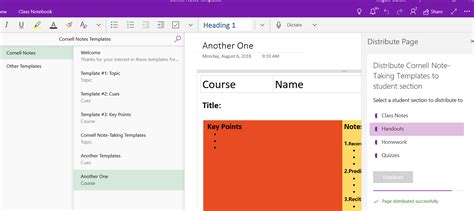 Go Digital With Cornell Note Taking And The Onenote App Tcea