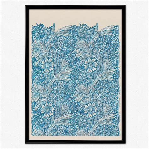 William Morris Exhibition Poster Morris Flower Pattern Art Etsy