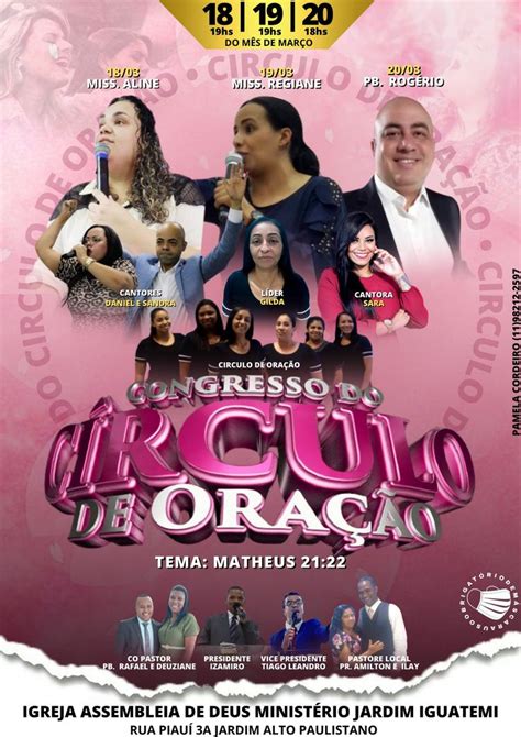 CONGRESSO CIRCULO DE ORAÇÃO Cartazes cristãos Modelo de cartaz Cartaz