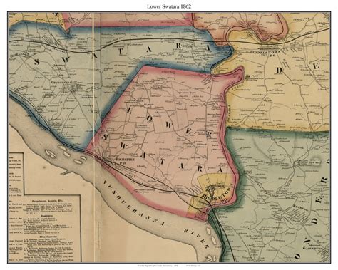 Lower Swatara Pennsylvania 1862 Old Town Map Custom Print Dauphin Co Old Maps