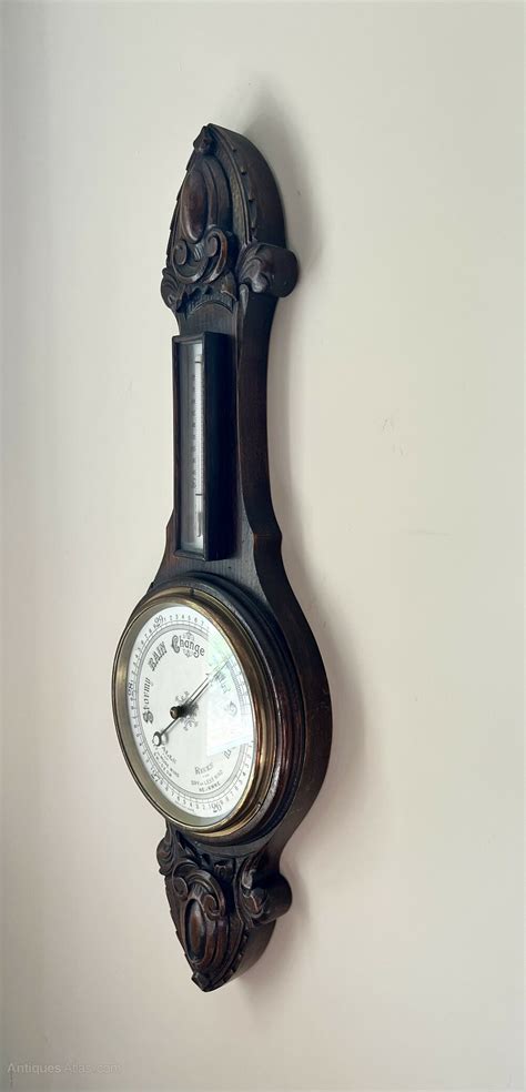 Antiques Atlas Quality Antique Edwardian Carved Oak Barometer