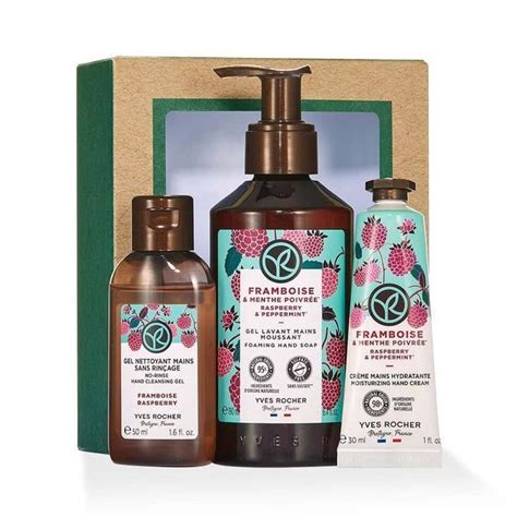 Promo Coffret mains framboise menthe poivrée chez Yves Rocher