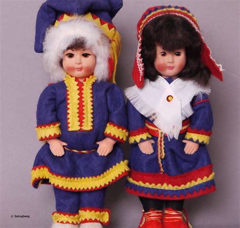 Norway Sámi Man And Woman National Costume Dolls